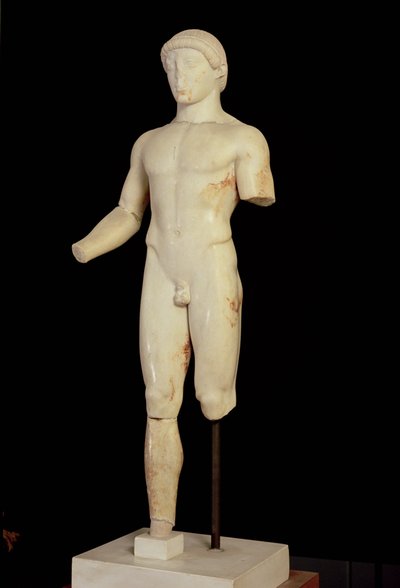 Kouros: den ettbente gutten (sett forfra - se også 66079) av Unbekannt