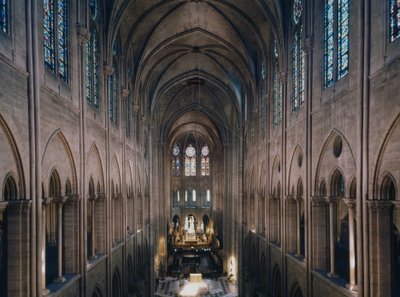 Notre Dame de Paris katedral, Paris 4. Bygging fra 1160, rehabilitering av Viollet Le Duc av Unbekannter Künstler