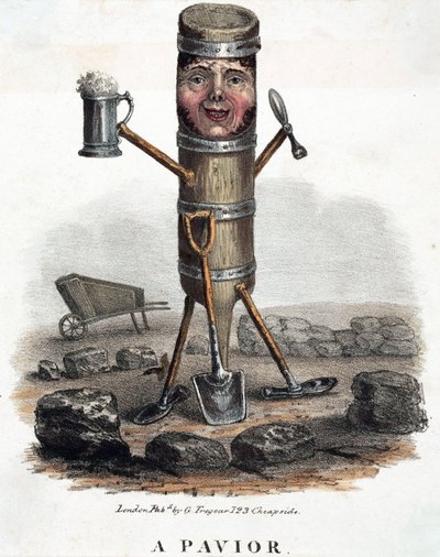 Utleggeren, figuren konstruert med verktøyene fra hans fag, ca. 1810-1860 av Unbekannt
