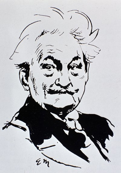 Leos Janacek (blekk på papir) av Unbekannt