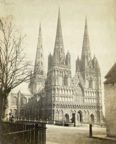 Lichfield Cathedral OP08956 (s/hvitt-bilde) av Unbekannter Künstler