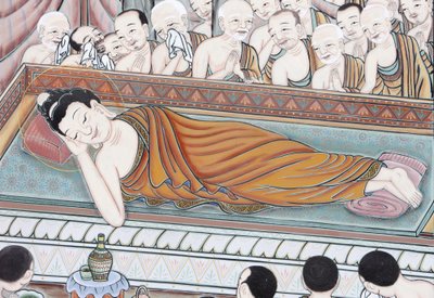 Life of Buddha After 45 years of teaching the Dharma, the Buddha passed into Parinirvana, Seoul, Coree du Sud   1074130   no       Norwegisch  Original: Translat: av Unbekannt