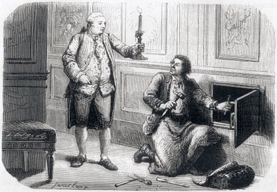 Louis XVI opplyser låsesmeden Francois Germain av Unbekannt