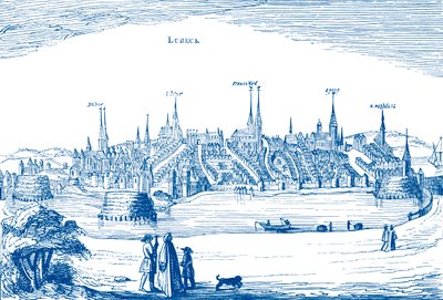 Lübeck og havnen av Unbekannter Künstler