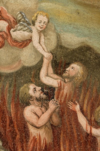 Luesen Luson i Val di Luson Luesener Tal under Plose nær Brixen Sør-Tirol Alto Adige Italia kirke Saint George frelse av skjærsilden av Unbekannt