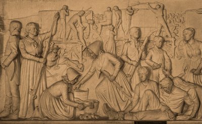 Marmorrelieff med historien om Boer-vandringen, Voortrekker-monumentet til ære for boerne, hovedstaden Pretoria, Tshwane, Sør-Afrika, Pretoria, Afrika (bilde) av Unbekannter Künstler