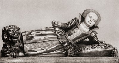 Mary of England, Skottland og Irland, fra graven hennes i Westminster Abbey, fra The Girl Through the Ages, utgitt 1933 (litho) av Unbekannt