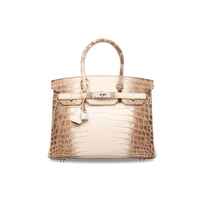 Matt hvit Himalaya Niloticus Crocodile Diamond Birkin 30, Hermès, 2014 (krokodilleskinn, hvitt gull og diamanter) av Unbekannt