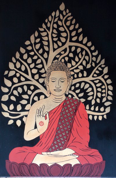 Mediterende Buddha Paris Frankrike av Unbekannt