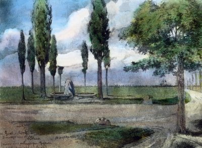 Minnestein over stedet hvor Gustav Adolf døde av Unbekannter Künstler