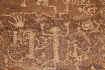 Mesa Verde, amerikanske Petroglyphs Anasazi eller Pueblo forfedre av William M. Timlin