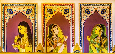 Miniatyrmaleri, kunst og håndverk i Rajasthan, Rajasthan, India, Asia (bilde) av Unbekannter Künstler