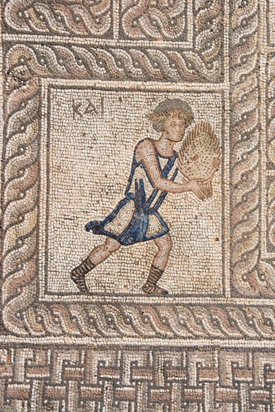 Mosaikker i den romerske agoraen (5. århundre e.Kr.), Delphi (??????), Peloponnes, Hellas (bilde) av Unknown