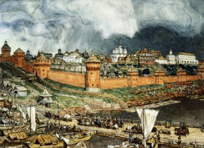 Moskva Kreml under Ivan Llis regjeringstid (Ivan den store) på 1500-tallet av Apolinary Vasnetsov (1921). av Unbekannter Künstler