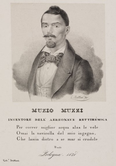 Muzio Muzzi, italiensk ballongfarer av Unbekannt