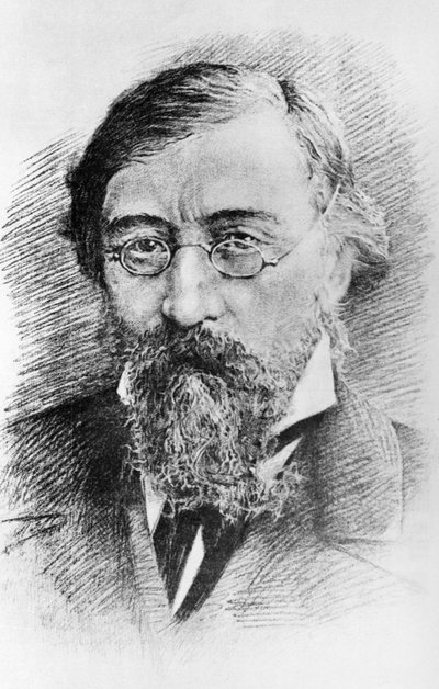 Nikolai G, Chernyshevsky (1828 - 1889), fra en gravering. av Unbekannt