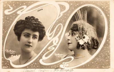 Gammelt postkort/Leka/Mariette Sully (1874-1940)/Skuespiller av William M. Timlin