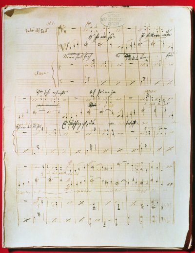 Originalpartitur av wienervalsen 