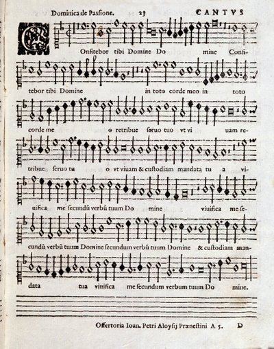 Side med partituret til Song of Solomon av Penderecki (ca. 1970-1973) av Unbekannter Künstler