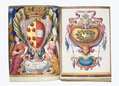 Sider fra albumet Amicorum av Philipp Hainhofer, 1596-1633 av Unbekannt