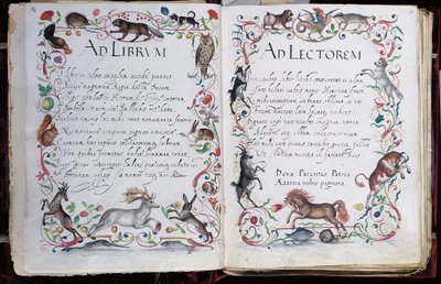 Sider fra albumet Amicorum av Philipp Hainhofer, 1596-1633 av Unbekannt