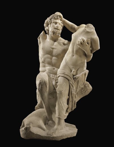 Pan og Hermafroditt, ca. 1. århundre e.Kr av Unbekannt