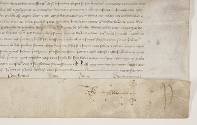 Papal Bull bekrefter charteret til biskop Henry Wardlaw, recto av Unbekannt