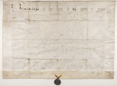 Papal Bull bekrefter charteret til biskop Henry Wardlaw, recto av Unbekannt