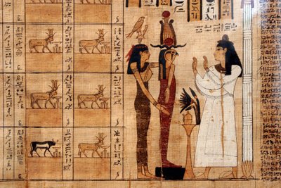 Papyrus fra en dødebok, Egyptisk museum, Torino av Unbekannt