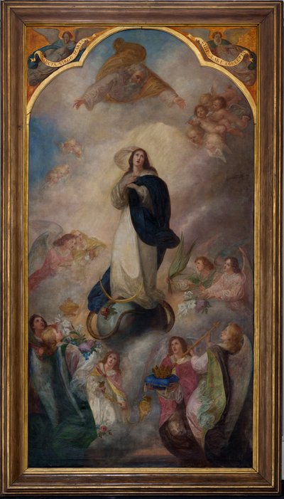 Sognekirke (Saint Julien kirke). Interiør. Maleri. Ulastelig unnfangelse. av Unbekannter Künstler