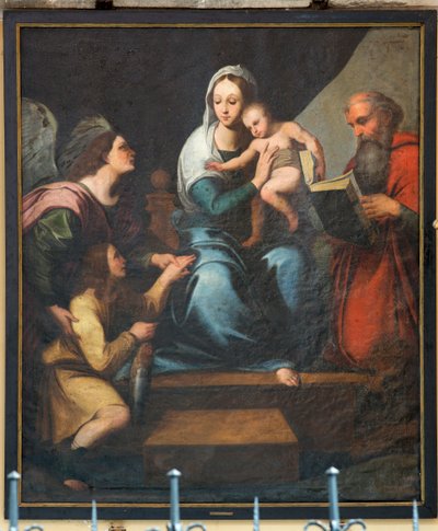 Sognekirke (Church of Our Lady of Pamele). Interiør. Maleri. Anonym. Madonna (Madonna med fisk, Tobias). Kopi av Rafael (?). av Unbekannter Künstler