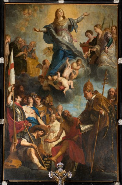 Sognekirke (Vår Frues sognekirke). Interiør. Interiør. Høyalter. Maleri. av Unbekannter Künstler