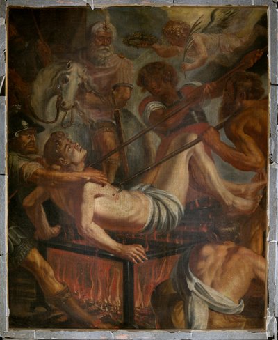 Sognekirke (Saint Laurentius Sognekirke). Maleri. av Unbekannter Künstler