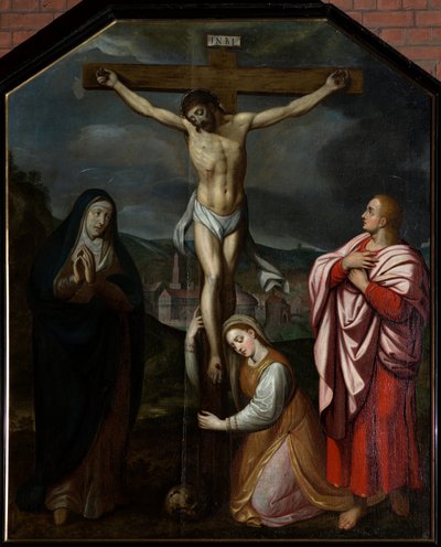 Sognekirken (Parochiekerk Sint-Martinus). Maleri. Kryssingen. 1600-tallet. av Unbekannter Künstler