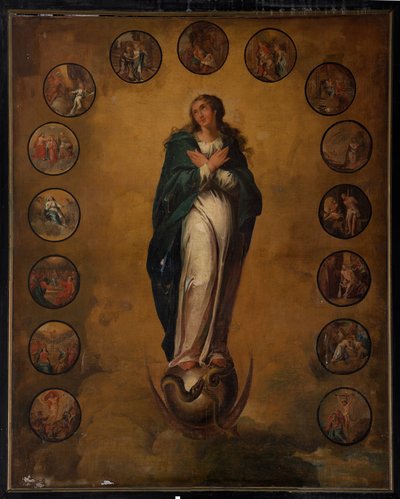 Sognekirke (Saint Walburga Parish Church). Maleri. av Unbekannter Künstler