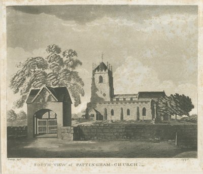 Pattingham Church: akvatintgravering, 1796 av Unbekannt