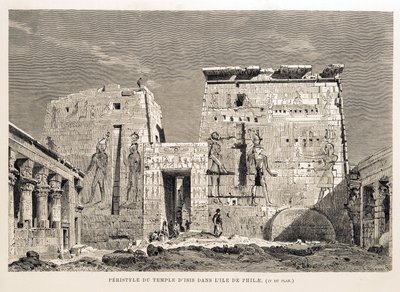 Peristyle av Temple of Isis på øya Philae, Egypt Illustrasjon fra Atlas of Egypt av Unbekannt