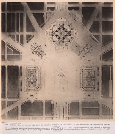 Plate CXXX fra Plan of Chicago av Unbekannt