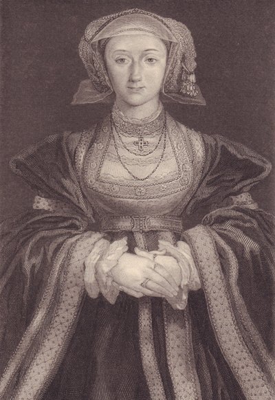 Portrett av Anne av Cleves (1515-1557), dronning av England, gravering av William M. Timlin
