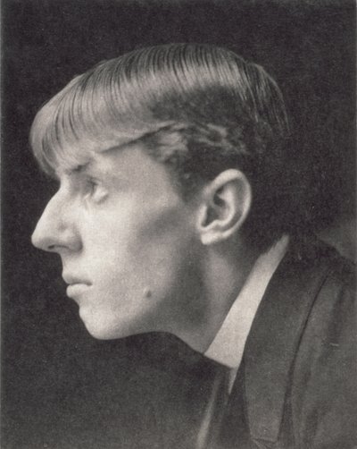 Portrett av Aubrey Beardsley (1872-98) av Frederick Evans (1853-1943) (sepiafoto) av Unbekannt