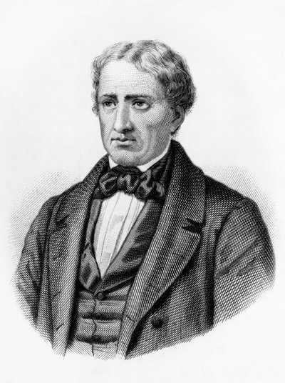 Portrett av Giovanni Berchet (1783-1851), italiensk romantisk poet, forfatter og patriot, gravering av William M. Timlin