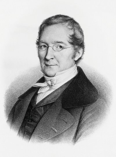 Portrett av Joseph-Louis Gay-Lussac (1778-1850), fransk kjemiker og fysiker, gravering av William M. Timlin