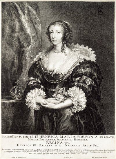 Portrett av dronning Henrietta Maria de Bourbon av Unbekannt