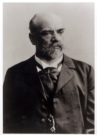 Portrettfotografi av Antonin Dvorak (1841-1904) tsjekkisk komponist (s/hvitt foto) av Unbekannt