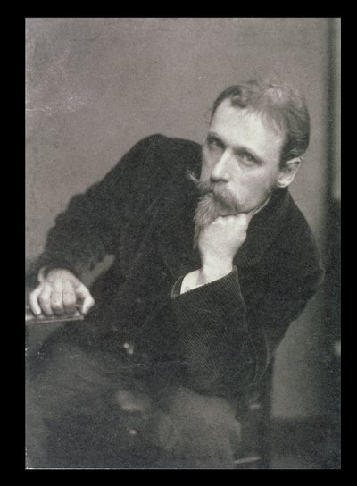 Portrettfotografi av Walter Crane (1845-1915) av Frederick Hollyer (1837-1933) 1886 (s/hvitt-foto) av Unbekannt