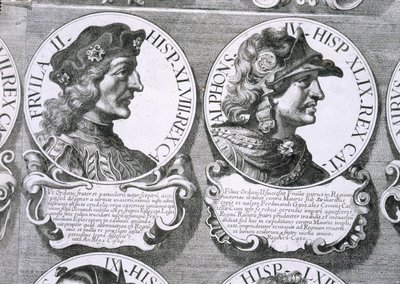 Portretter av Fruela II og Alfonso IV av Unbekannt
