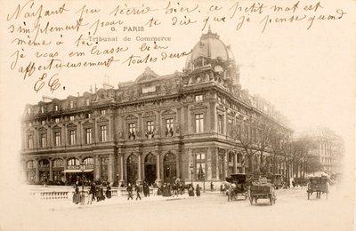 Postkort/handelsdomstol/Paris/Seine/Ile de France/Frankrike av William M. Timlin