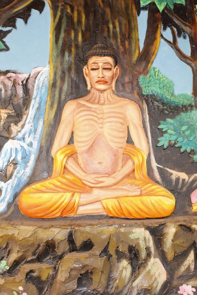 Preah Prom Rath MonasteryLife of the BuddhaEksperiment med askese, Siem Reap, Kambodsja av Unbekannt