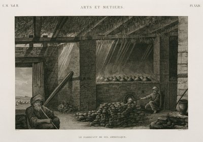 Prosess, kjemisk fremstilling av salt ammoniakk, Egypt, ca 1798 av Unbekannt