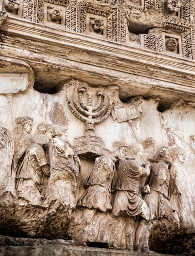 Prosesjonspanel på Titusbuen, Forum Romanum, Roma, Italia (s/hvitt-bilde) av Unbekannt